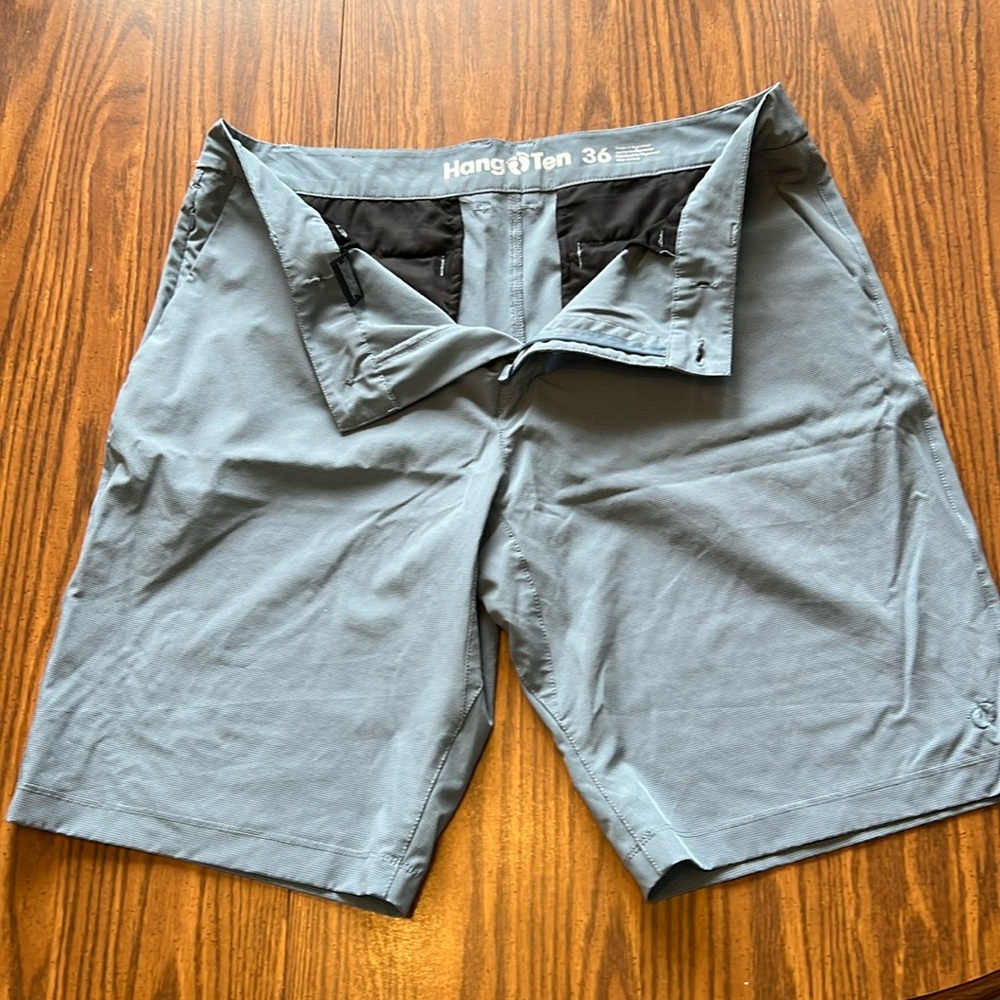 Hang ten board shorts. Size 36. Has draw string as well as button closure.